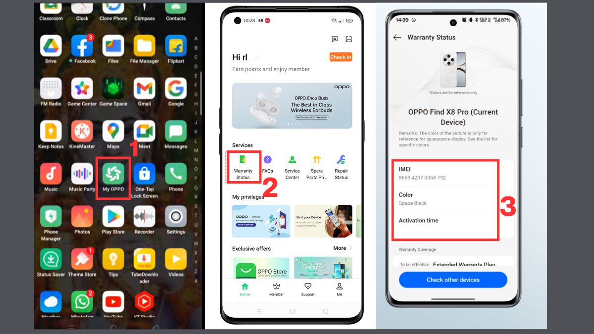 Cách check bảo hành OPPO qua ứng dụng My OPPO