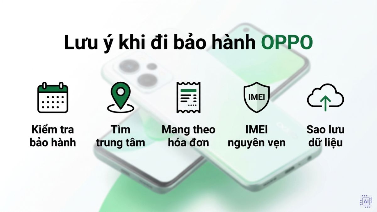 Những lưu ý quan trọng khi đến trung tâm bảo hành OPPO