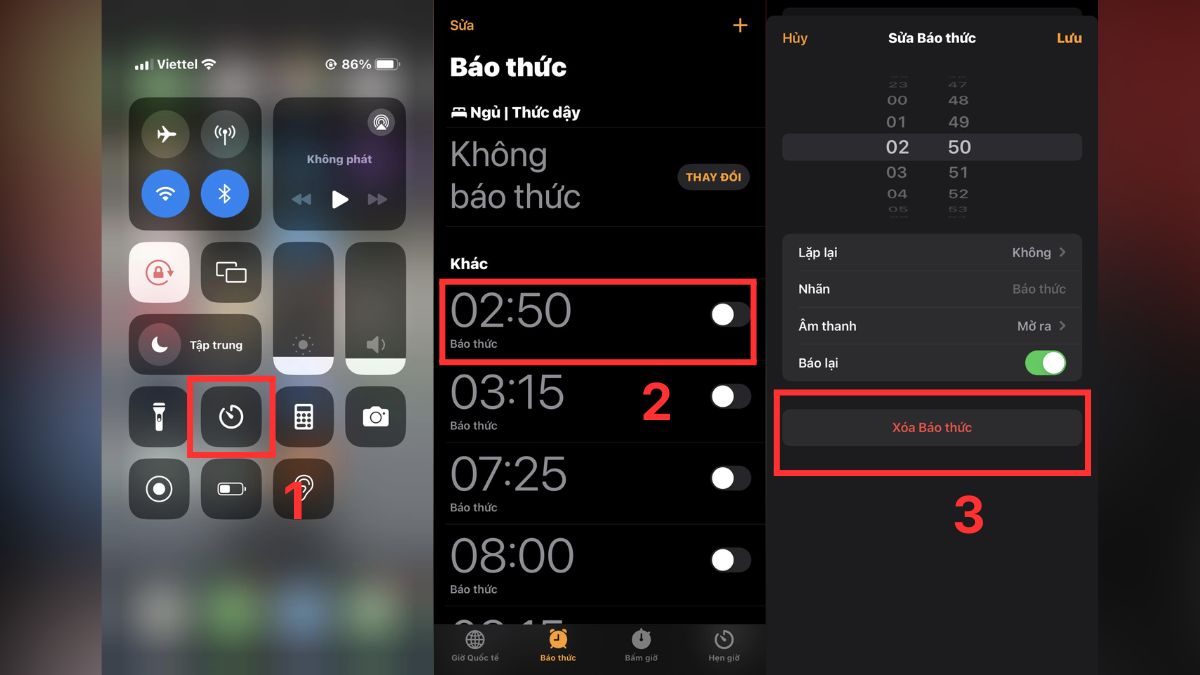 Cách xóa báo thức trên iPhone đơn giản