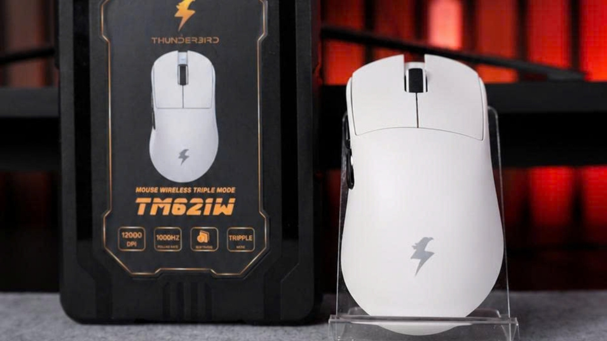 Chuột máy tính màu trắng gaming không dây E-Dra Thunderbird TM621W
