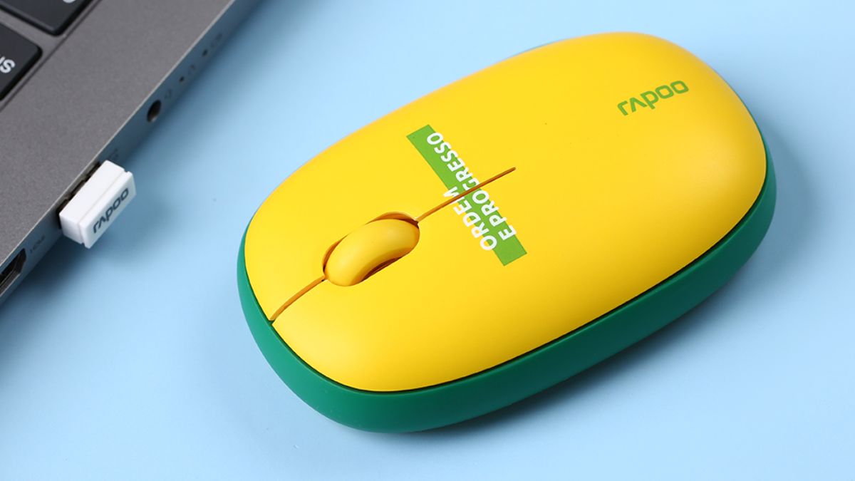 Chuột không dây Bluetooth Rapoo M650 Silent màu vàng 