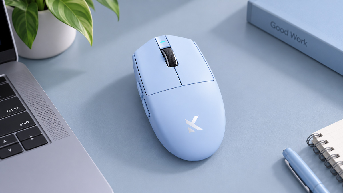 Chuột gaming không dây màu xanh mint Mchose G3 V2 Tri-Mode