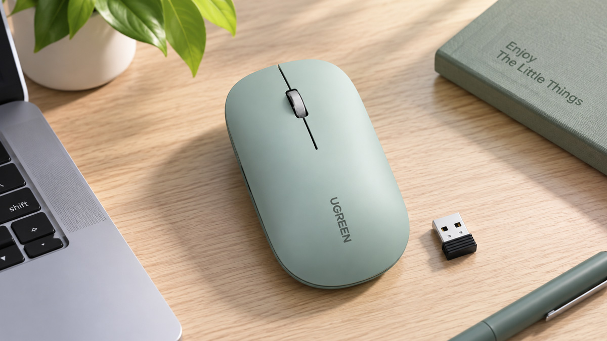 Chuột không dây màu xanh Ugreen MU001 Portable