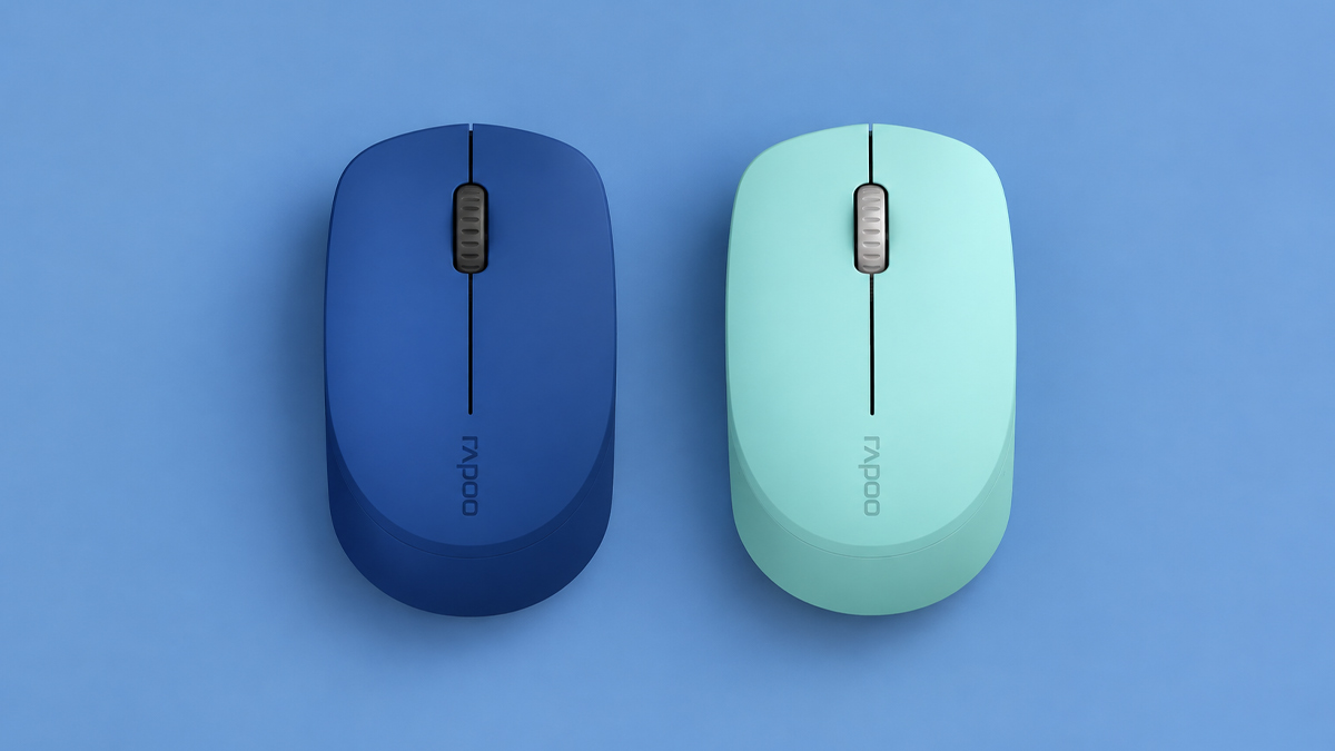 Chuột không dây màu xanh Bluetooth Rapoo M100 Silent