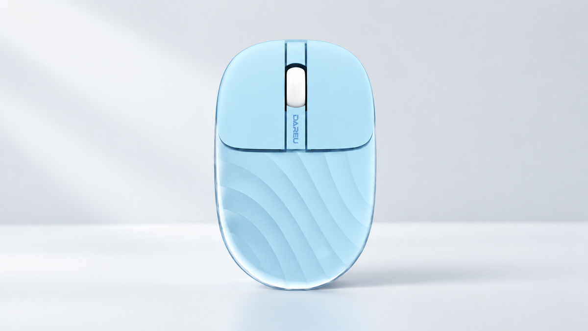 Chuột không dây màu xanh ngọc Dareu LM135G Silent
