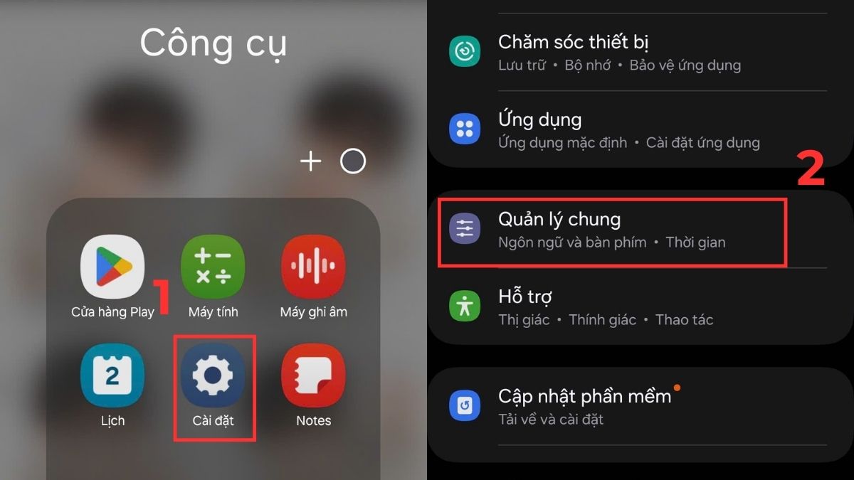 Đặt lại tất cả cài đặt khi không thể chụp màn hình Samsung - bước 1