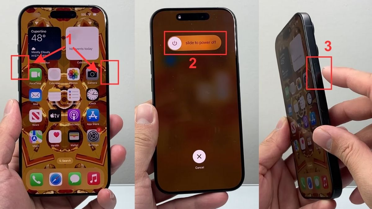 Khởi động lại cả hai thiết bị iPhone khi bị lỗi chuyển dữ liệu từ iPhone sang iPhone 