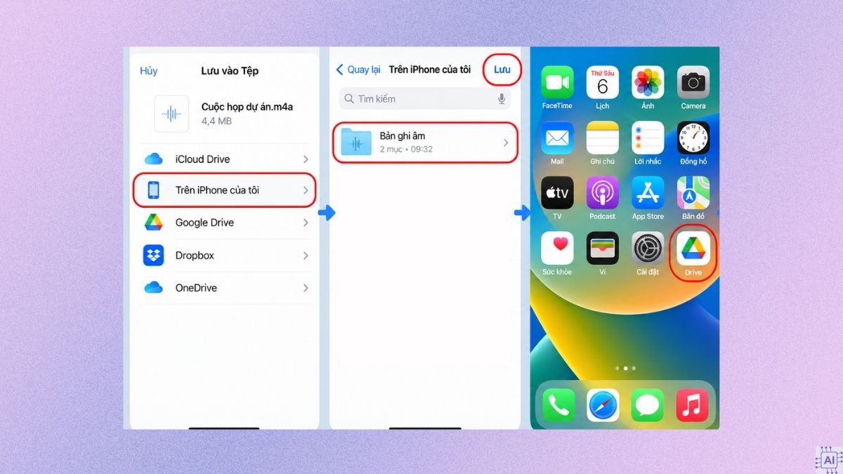 Cách chuyển file ghi âm iPhone sang máy tính bằng dịch vụ đám mây - bước 2