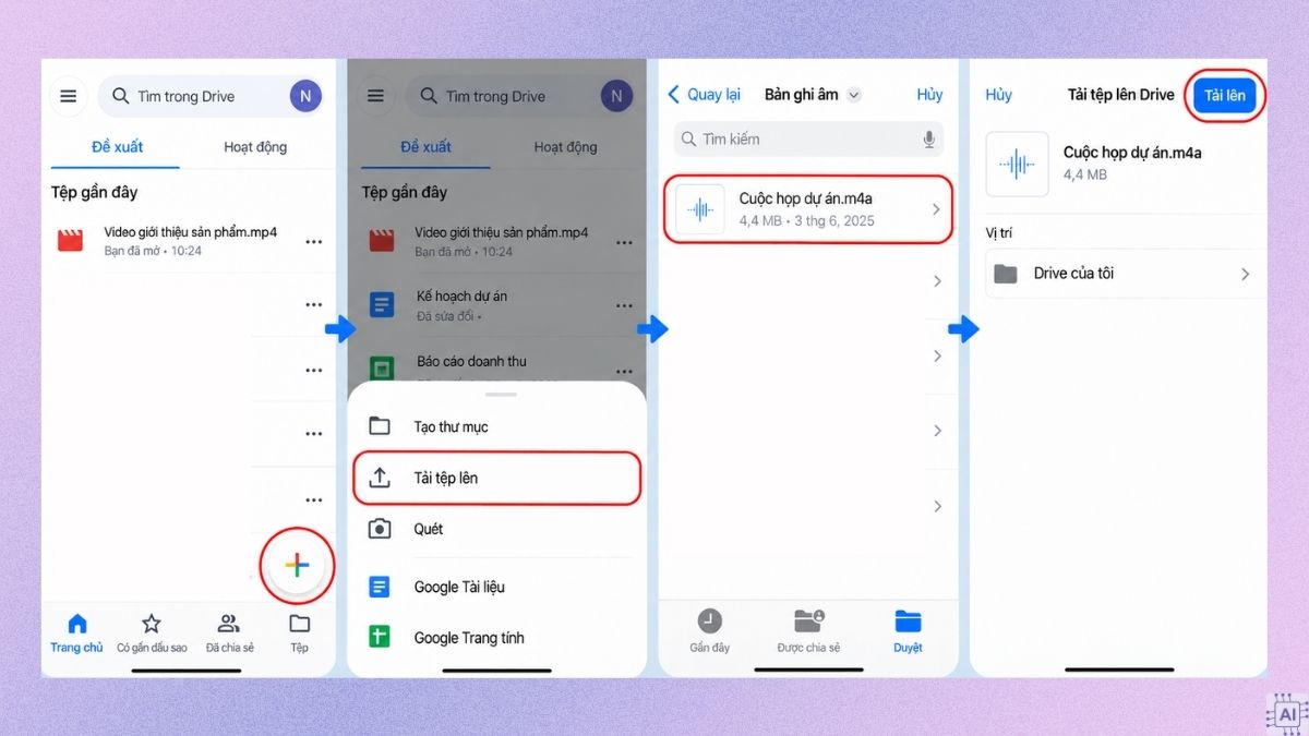 Cách chuyển file ghi âm iPhone sang máy tính bằng dịch vụ đám mây - bước 3
