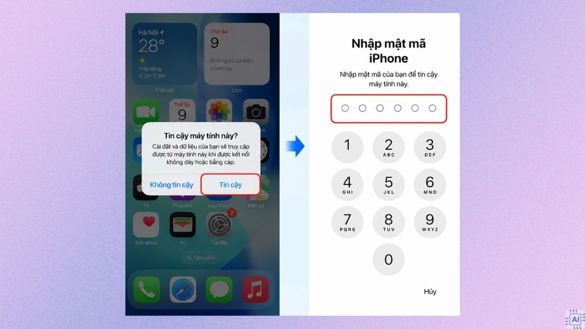 Copy file ghi âm iPhone vào máy tính bằng cáp - bước 2