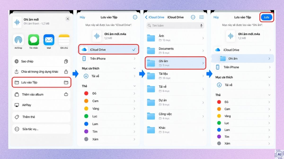Cách chuyển file ghi âm iPhone sang máy tính bằng iCloud Drive - bước 3
