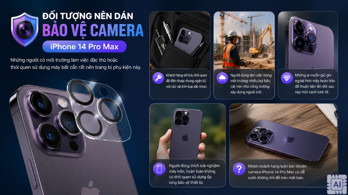Đối tượng nên dán bảo vệ camera iPhone 14 Pro Max