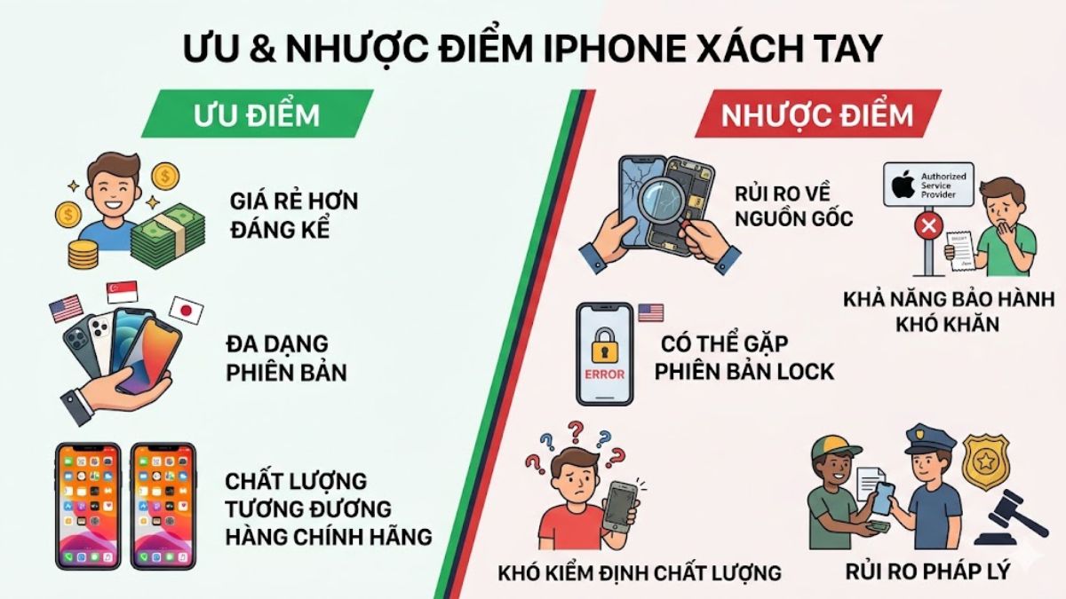 Ưu và nhược điểm của iPhone xách tay