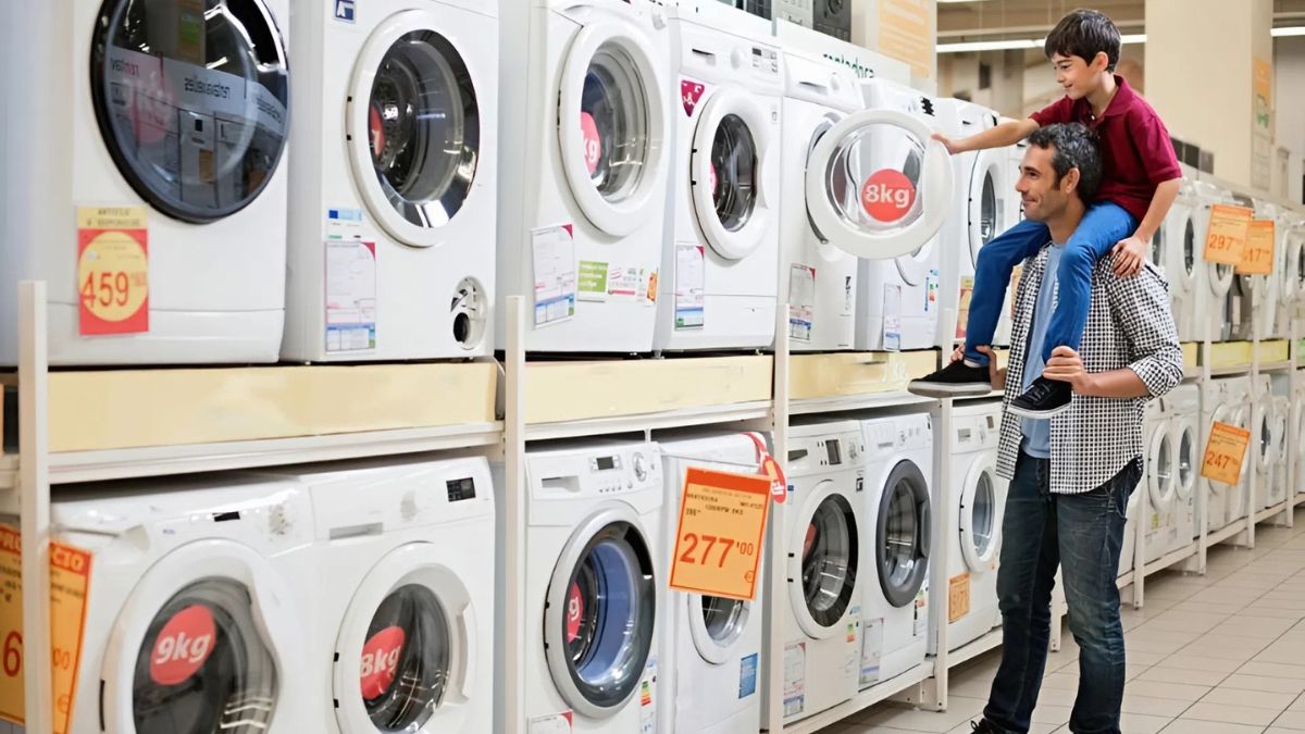 Mua máy giặt trung bày tại các cửa hàng, siêu thị uy tín