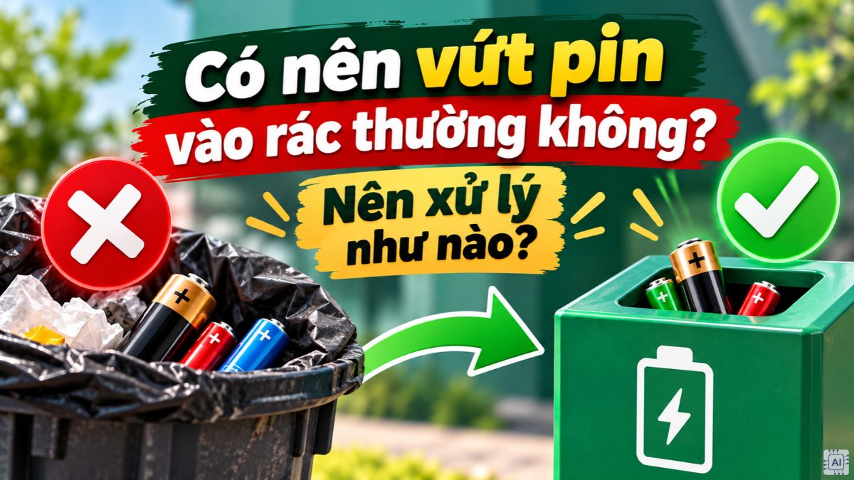 Có nên vứt pin vào rác thường không? Nên xử lý như nào?