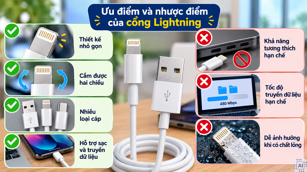 Ưu điểm và nhược điểm của cổng Lightning