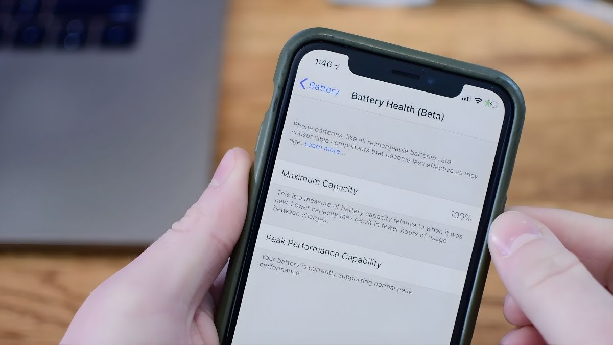 Kiểm tra trong Cài đặt khi pin điện thoại bị hư