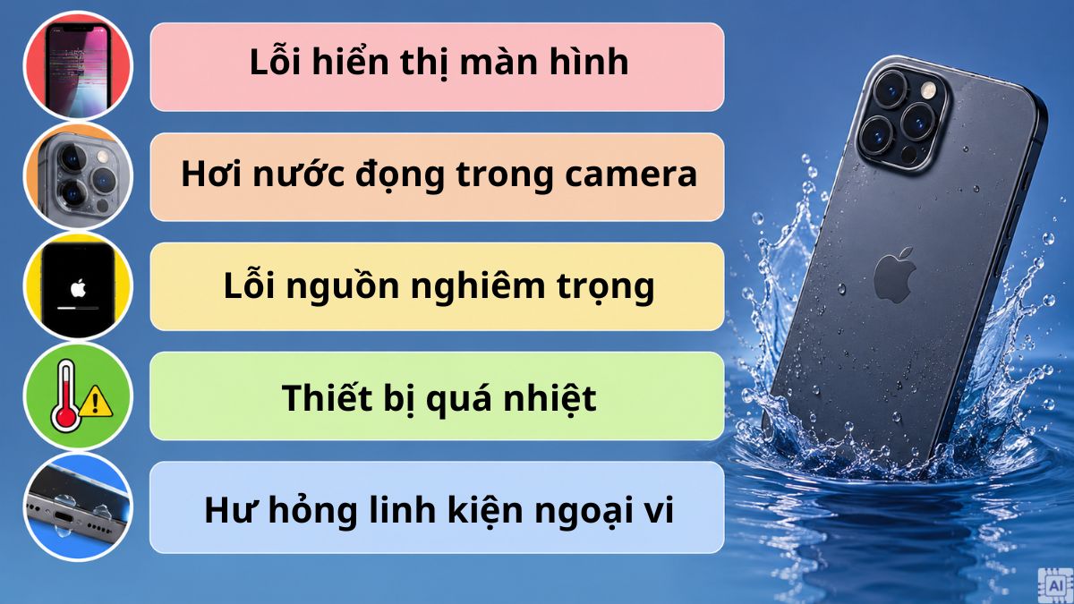 Thời điểm cần mang iPhone bị vào nước đi sửa chữa