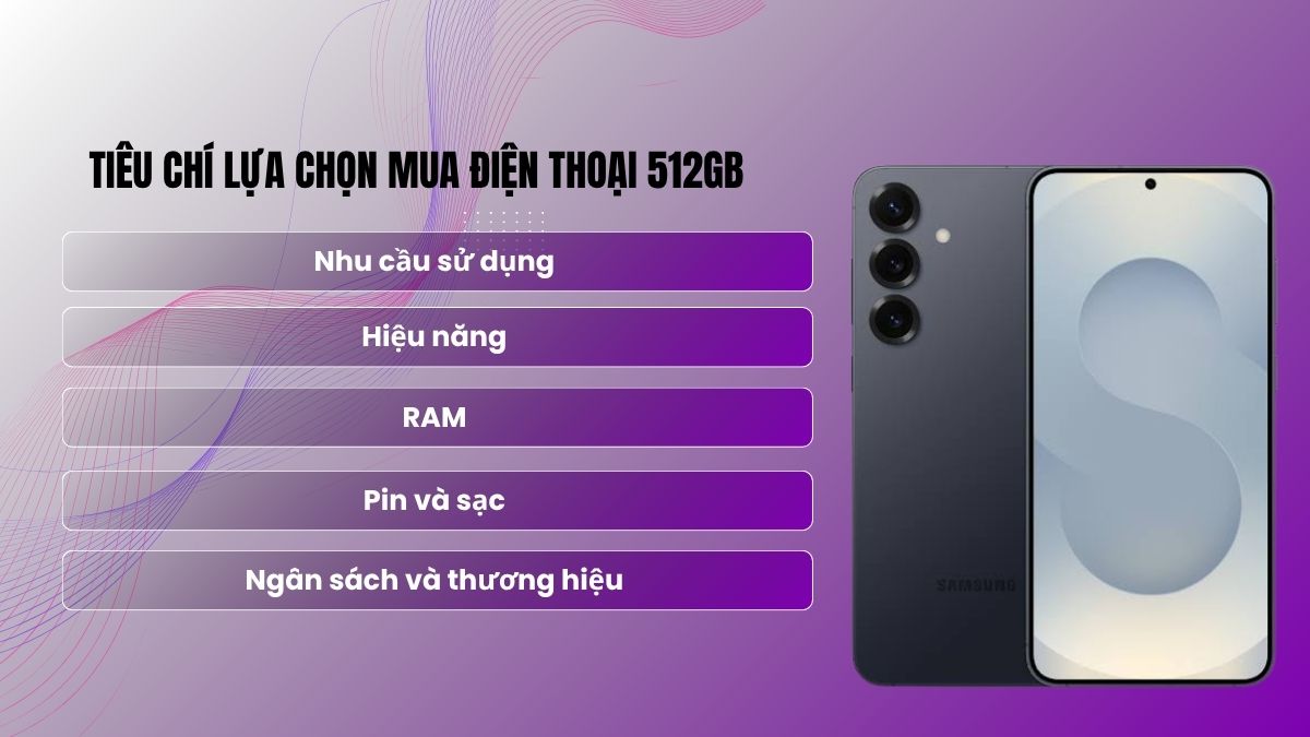 Tiêu chí lựa chọn mua điện thoại 512GB