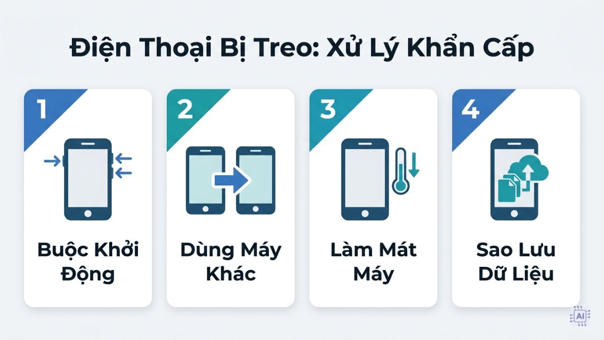 Cách xử lý khẩn cấp khi điện thoại bị treo lúc có việc quan trọng