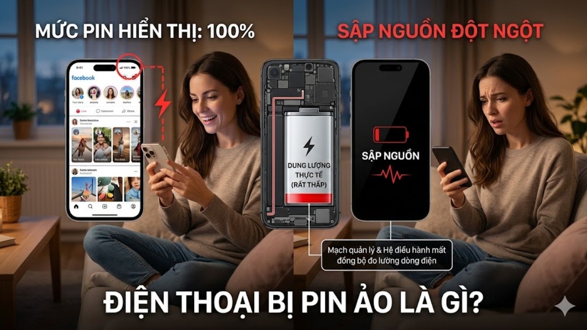 Tìm hiểu biểu hiện điện thoại bị pin ảo