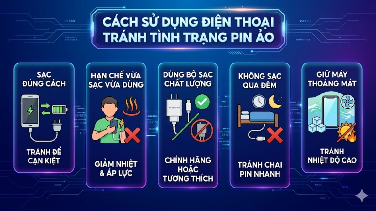 Cách sử dụng điện thoại tránh tình trạng pin ảo