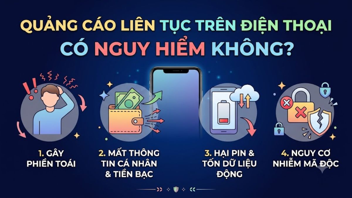 Điện thoại bị quảng cáo liên tục có nguy hiểm, gây phiên toái