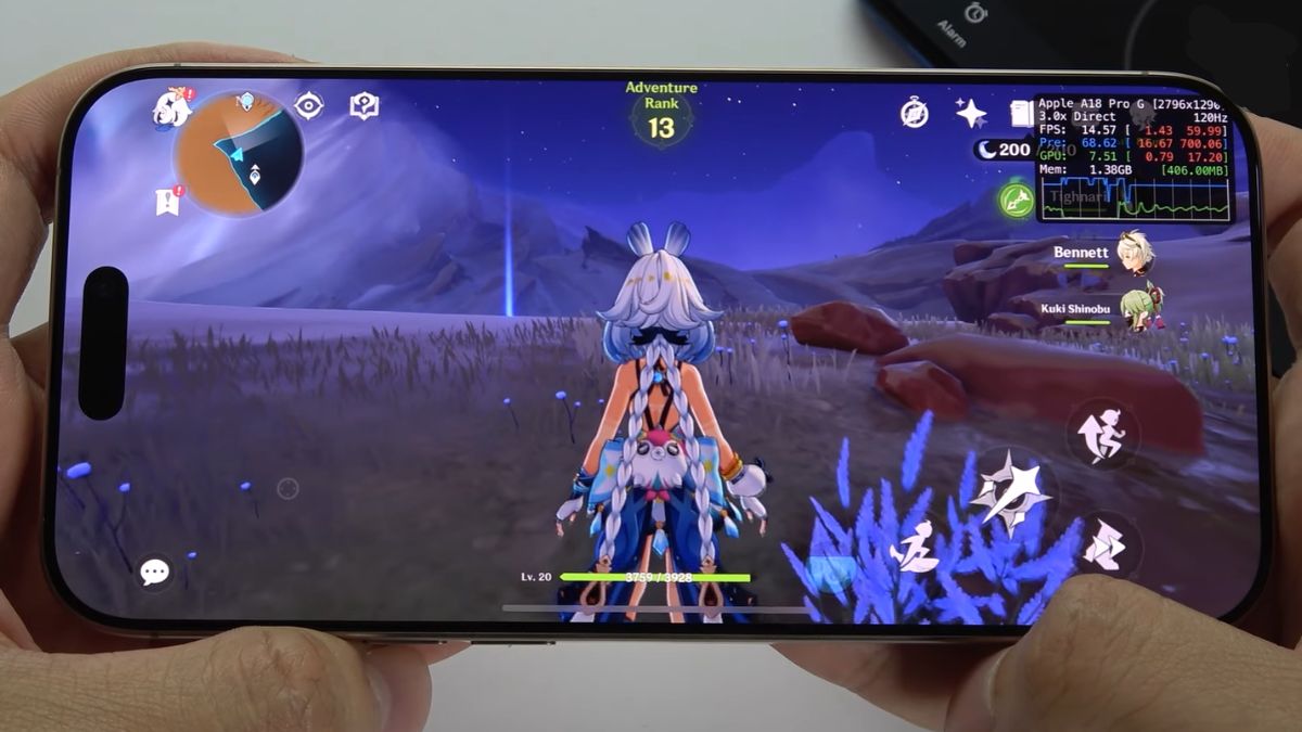 iPhone 16 Pro Max chơi Genshin Impact Max Setting tốt nhất