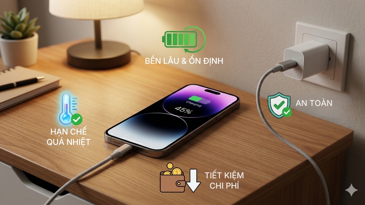 Lý do cần sạc pin điện thoại đúng cách