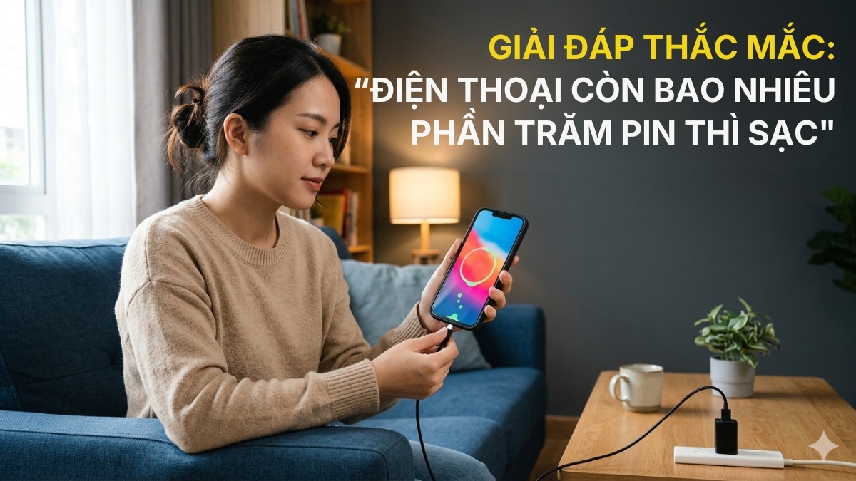 Giải đáp: "Điện thoại còn bao nhiêu phần trăm pin thì sạc"