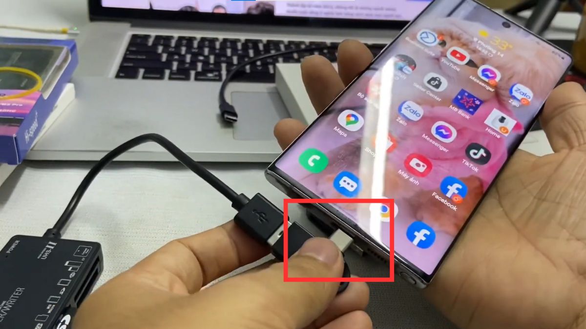 Sử dụng đầu đọc NFC rời kết nối qua cổng OTG khi điện thoại không hỗ trợ NFC - bước 2