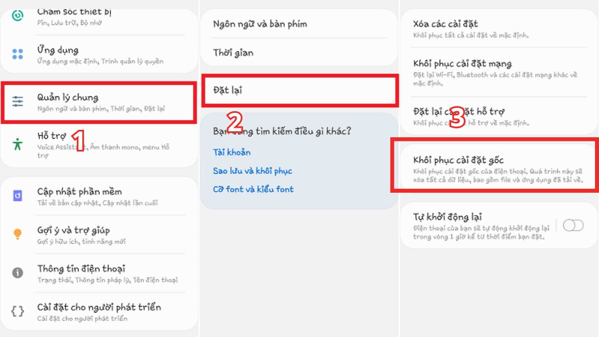 Khắc phục lỗi điện thoại không rung bằng cách khôi phục cài đặt gốc