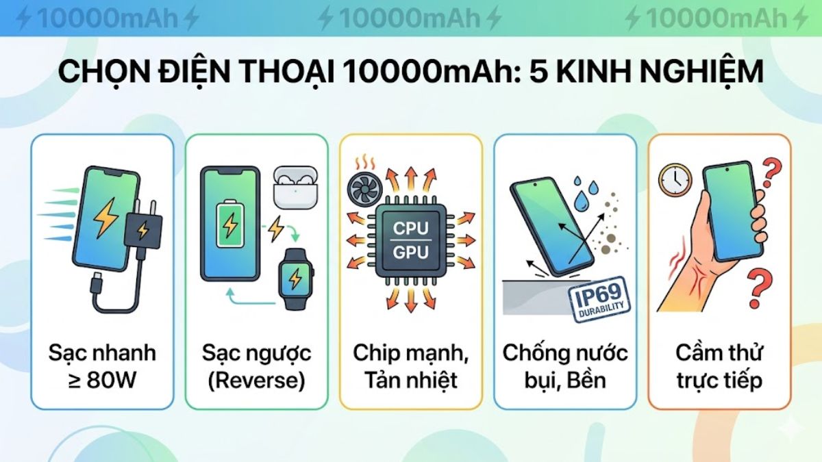 Kinh nghiệm chọn lựa điện thoại pin 10000mAh