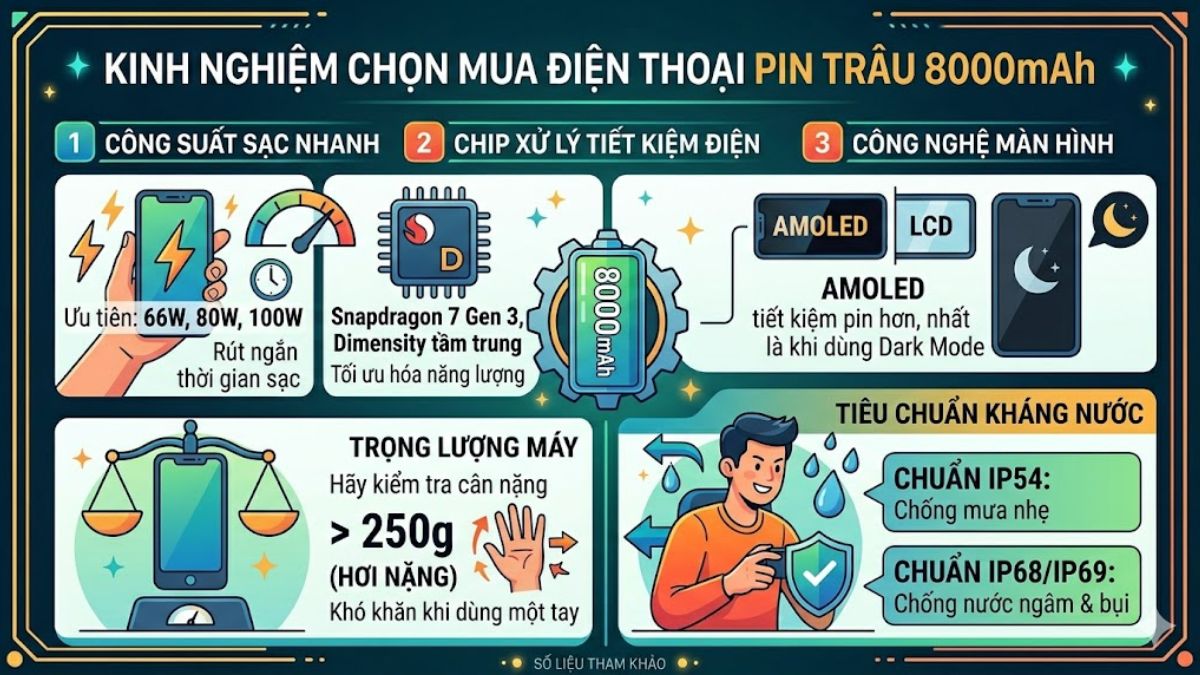 Kinh nghiệm chọn mua điện thoại pin trâu 8000mAh