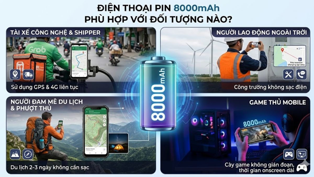Đối tượng nên sử dụng điện thoại pin 8000mAh
