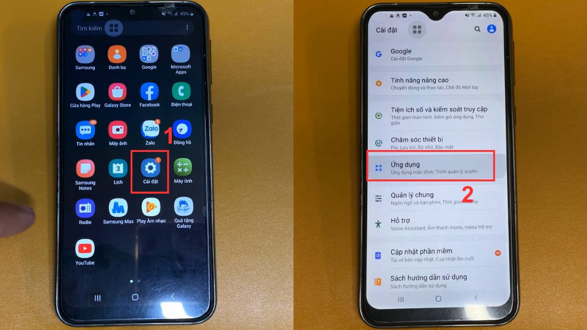 Tắt các ứng dụng chạy ngầm khi điện thoại Samsung bị đơ hay treo màn hình - bước 1