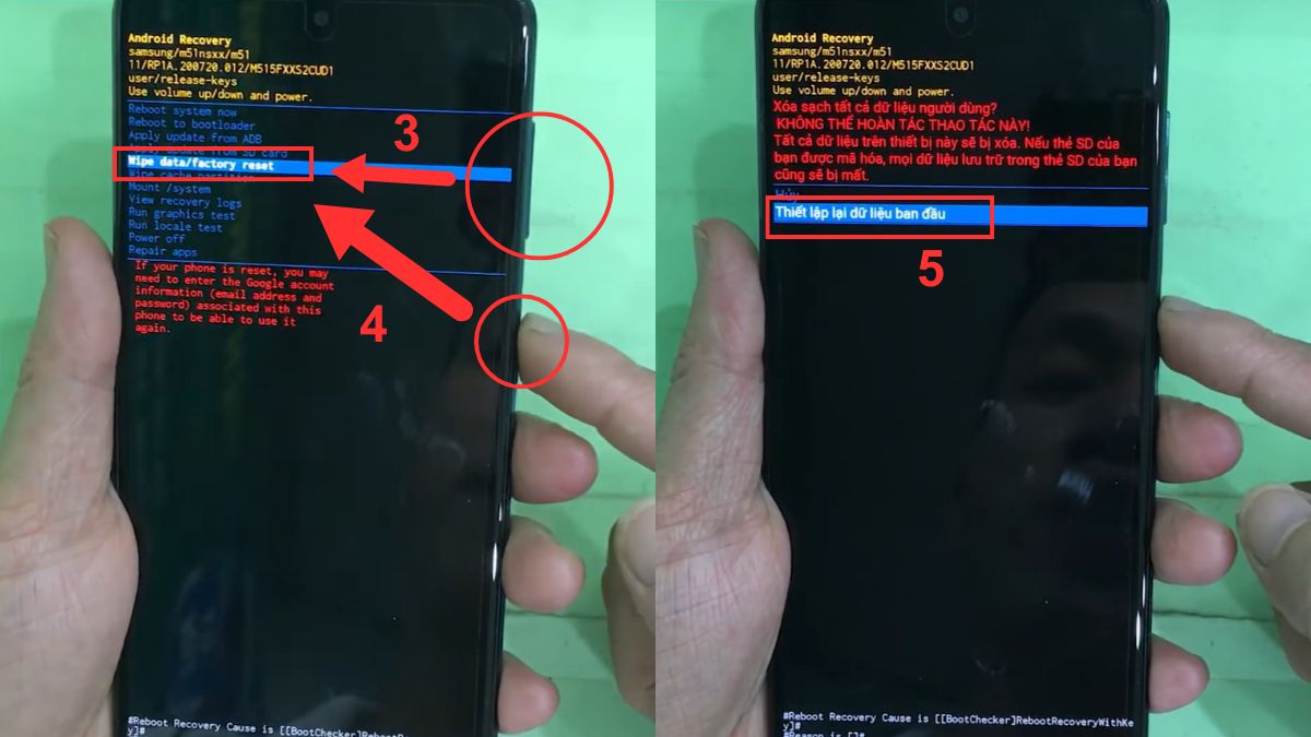 Khôi phục cài đặt gốc khi điện thoại Samsung bị đơ hay treo màn hình - bước 2