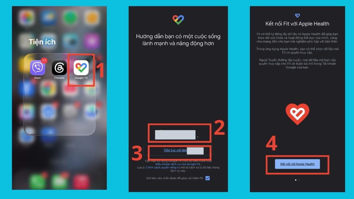 Đo nhịp tim bằng Google Fit trên iPhone - bước 1