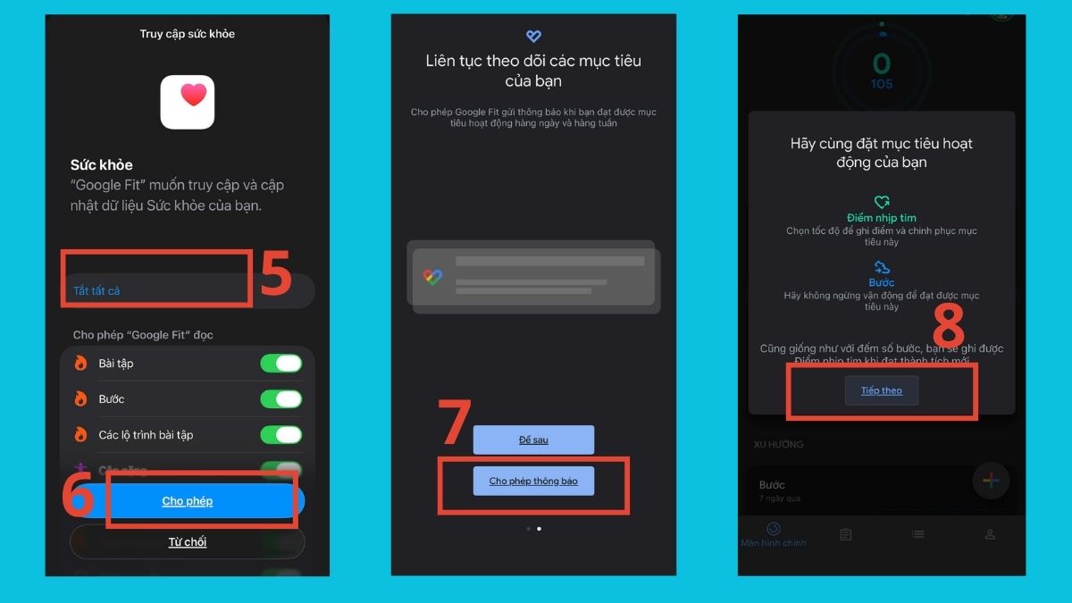 Đo nhịp tim bằng Google Fit trên iPhone - bước 2