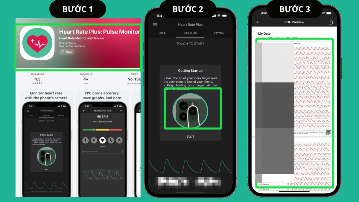 Đo nhịp tim trên iPhone bằng Heart Rate Plus