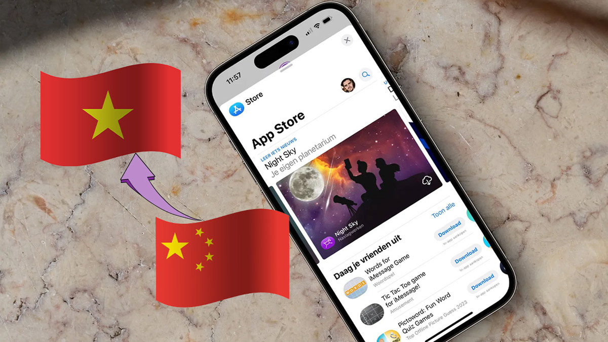 Đổi App Store sang Trung Quốc có một chút ảnh hưởng