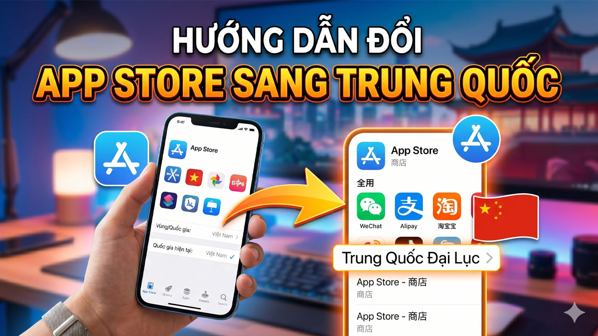 Cách đổi App Store sang Trung Quốc đơn giản, nhanh chóng