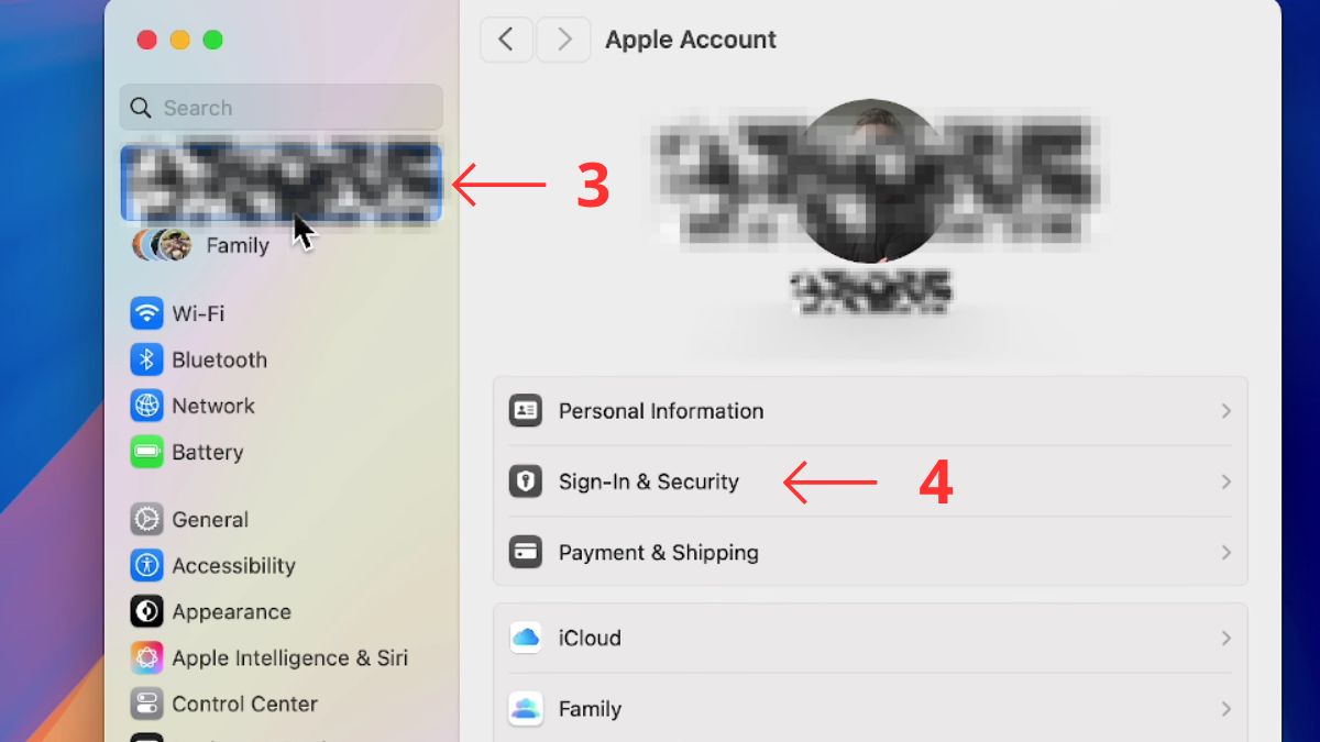 Cách đổi mật khẩu iCloud trên Macbook - bước 2