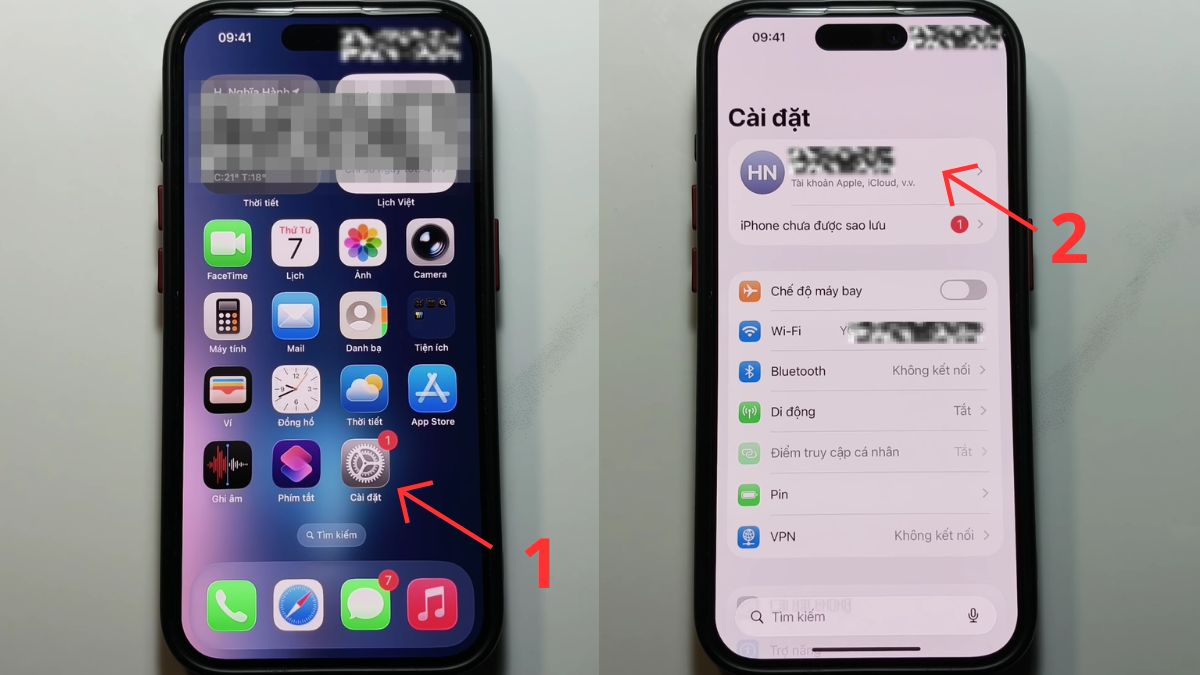 Cách đổi mật khẩu iCloud trên iPhone, iPad - bước 1