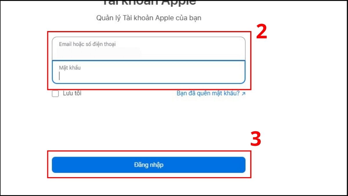 Cách đổi mật khẩu ID Apple trên website - bước 2