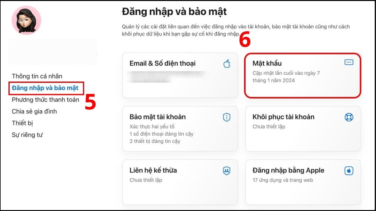 Cách đổi mật khẩu ID Apple trên website - bước 4