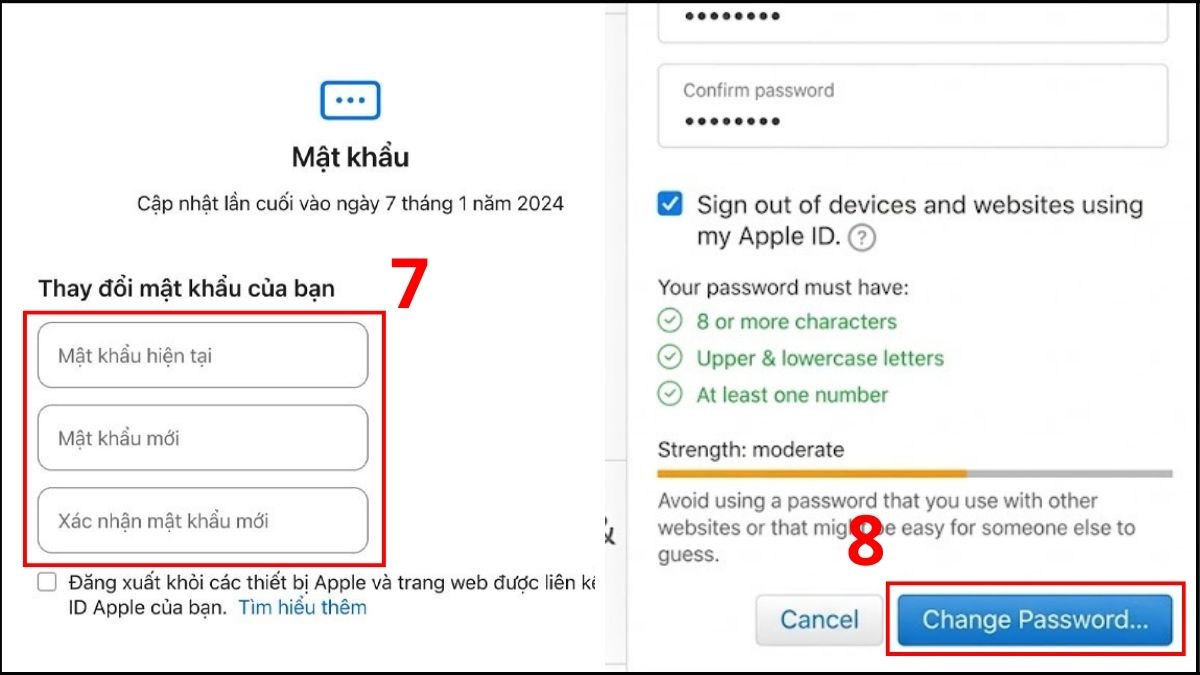Cách đổi mật khẩu ID Apple trên website - bước 5