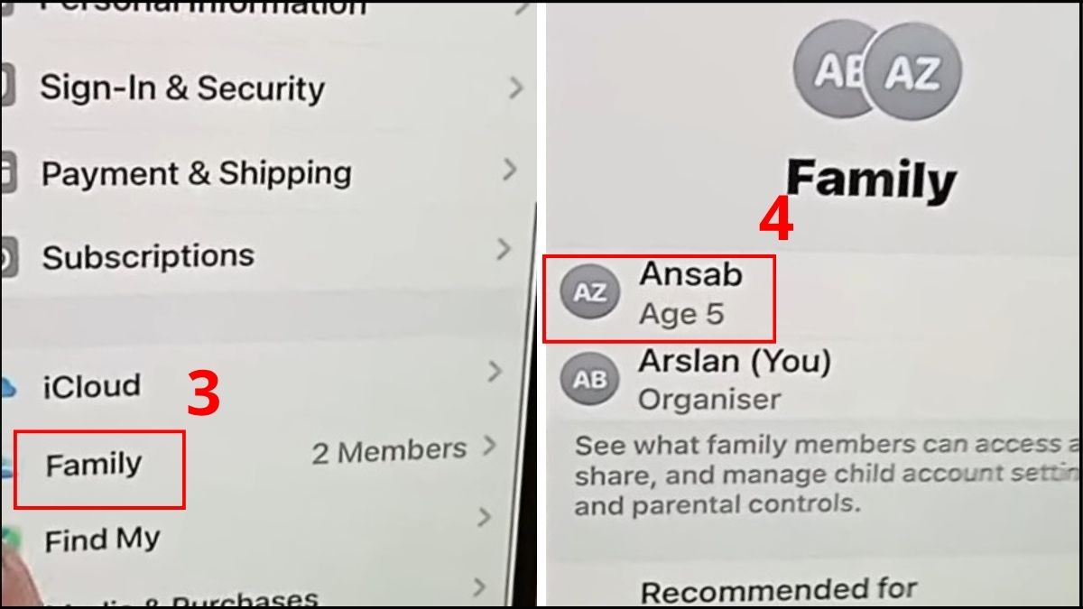 Cách đổi mật khẩu ID Applecủa con bạn - bước 2