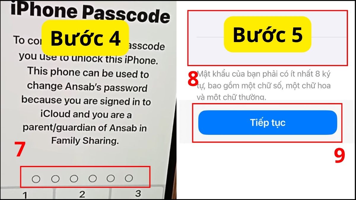 Cách đổi mật khẩu ID Applecủa con bạn - bước 4
