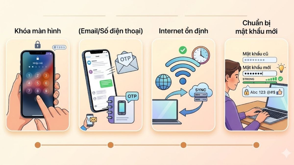 Điều kiện cần có trước khi đổi pass ID Apple
